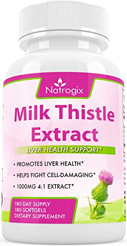 Potent Natural Milk Thistle Extract 250 mg Supplement 6-Month Supply, Promte for Liver Health Support Formula(180 Softgels) Potent Natural Milk Thistle Extract 250 mg Supplement 6-Month Supply, Promte for Liver Health Support Formula(180 Softgels)