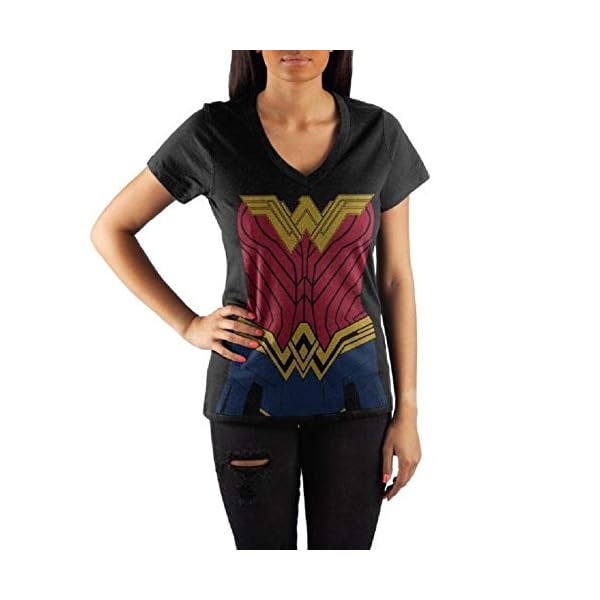 Wonder Woman Ladies Juniors Costume Cosplay T-Shirt Tee Shirt 1984 DC Comics