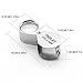 QiCheng&LYS Jeweler Pocket Loupe Magnifier, 30X Glass Lens Magnifying Glass for Jewelry, Coins, Stamps,Antiques and More (Silver)…