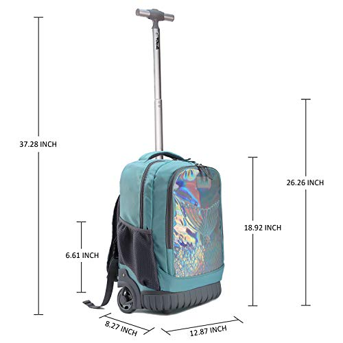 mermaid rolling backpack