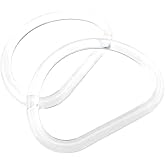 HAHIYO 4.8 Inch D Shape Plastic Bag Handles Natural Elegant Appearance Smooth Curve Edges Easily Sew Plastic Decorate Replacement Handmade Accessory Transparent 2 PCS for Macrame Purse Crocheted Craft