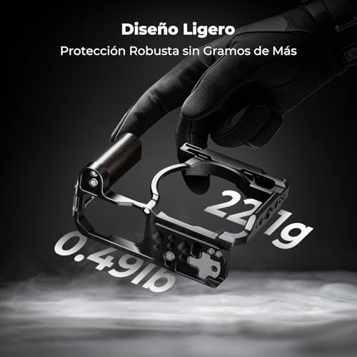 K&F CONCEPT ZR Cage，Kit de Jaula para Nikon ZR con Liberación Rápida HawkLock，Placa de Liberación Rápida Incorporada para Arca, Zapata Fría y Orificios Roscas de 3/8'' y 1/4''