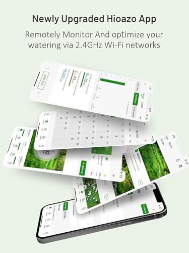 HiOazo WiFi Irrigation Programmer 8 Zones, Irrigation Controller, Smart Climate Jumps, Protection Against Hurry, Manual Irrigation for Lawn, Garden, Greenhouse and Patio HSC-800W