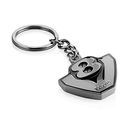 SCANIA Official Keyring Keychain V8 Logo Design Boxed Gift Silver, Black