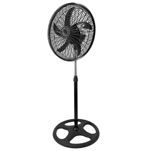 Aishini [ Pack of 2 ] Oscillating [ 5 Blades ] 18"Pedestal Fan, 3 Speeds Stand Fan | Adjustable Tilt and Height Adjustable upto 1.3m | Electrical Fan for Bedroom, Living Room, Office | Floor Fan