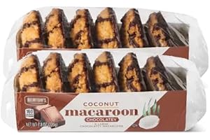 GENERIC Belgian Chocolate Coconut Macaroons Jumbo, 2, 7.8oz Benton Pack, Real Cocoa, Chocolatey & Soft Chewy Drizzling - Kosher - Gluten Free Snack Snacking Food Dessert Gift Treat