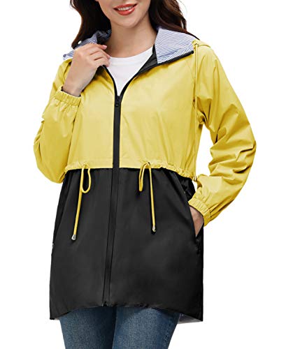color block rain jacket