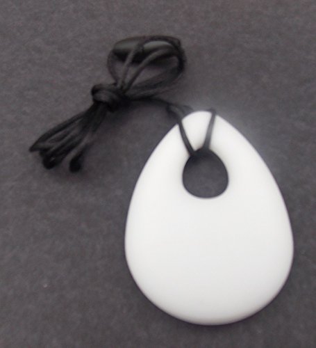 Chuchumz Chew Necklace Chewelry Chewy Autism ADHD Aid Biting Sensory Children Teen Kids Adult Teething (White)