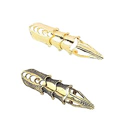 4Pcs Punk Full Armor Knuckle Joint Claw Finger Ring