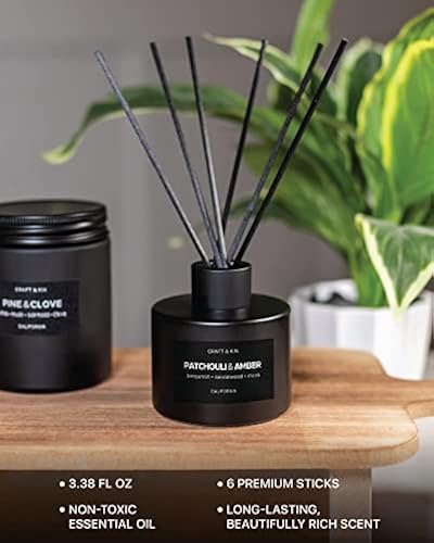 Fall Reed Diffusers for Home Fragrance, Black Reed Diffuser Set