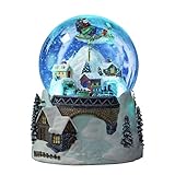 Flying Santa On The Sleigh Snow Globe with