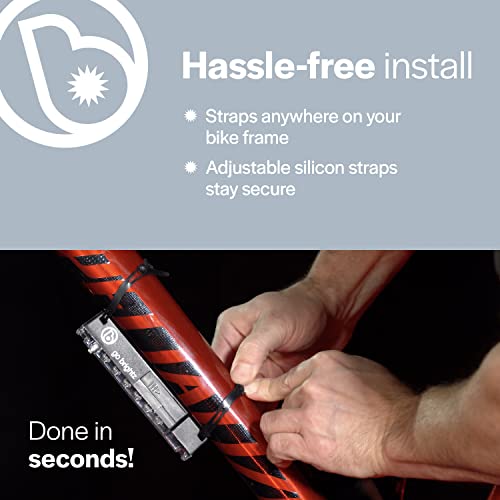 Brightz GoBrightz LED Bike Frame Light - Glowing Bike Underglow Light Bar for Night Riding - 4 Modes Flashing or Steady Glow - Cool Bicycle Lights for Kids, Teens & Adults - Be Cool, Be Safe, Be Seen