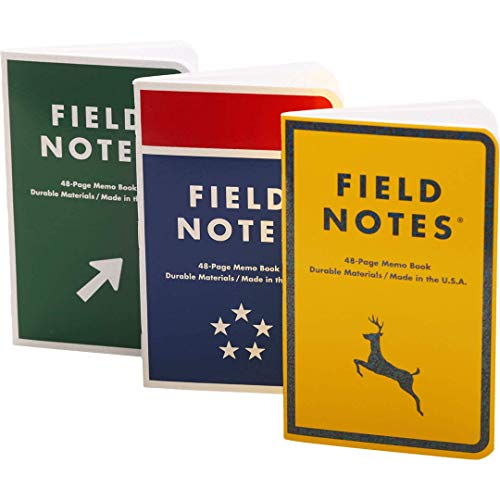 Field Notes Mile Marker 3 Pack DotGraph Memo Books, 3.5 x 5.5