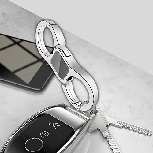 Yebongda Quick Release Keychain 2-Pack – Heavy Duty Zinc Alloy With 4 Key Rings, Silver - View #11