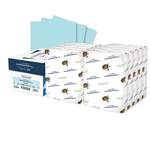 Hammermill Colored Paper, 20 lb Blue Printer Paper, 8.5 x 1110 Ream