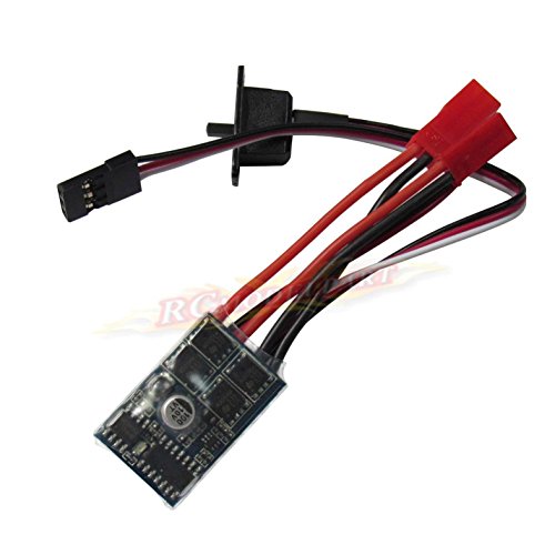 Powerday RC 10A ESC Brushed Speed Controller for 1/16 18 24 Car Boat Tank w/o Brake This ESC can work with 130/180/260/280/380 Brushed Motor(Without brake ESC 1pcs)