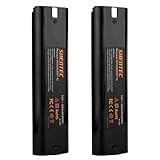 Shentec 2 Pack 3000mAh 9.6V Battery Compatible with Makita 9.6V 9000 9001 9002 9033 9600 193890-9 192696-2 632007-4, Ni-MH Battery Pack