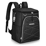 PENGDA Insulated Cooler Backpack Leakproof Soft Cooler Bag Lightweight Backpack for Lunch Picnic Hiking Camping Beach Park Day Trips (25Can, Black)