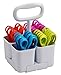 Stanley Removable 4 Cup Scissor Caddy and Minnow 5-Inch Pointed Tip Kids Scissors, 24 Pack (SCICAD-PT24)