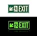 Low Proximity Photoluminescent Exit Sign Running Man (Left Down Arrow) 15
