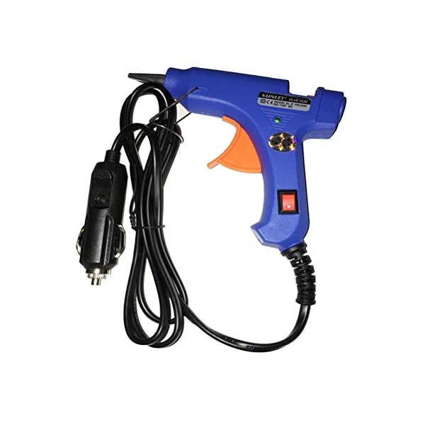 VOSAREA 12 V verbesserte Mini-Schmelzklebepistole herausnehmbare Anti-Hot-Cover-Klebepistole mit für kleine DIY…