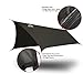 Everest Hammock Rain Fly | Waterproof Outdoor Tarp | Perfect for Camping, Backpacking, Tents, Hammocks, and More | Ripstop Nylon | Lightweight Aluminum Stakes Included- Gray