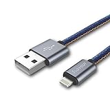 iPhone Cable , IMKEY® Denim design Tangle-Free Lightning to USB Cable for iPhone 6S / 6 Plus, iPhone SE, iPhone 5S 5C 5, iPad, iPod - Retail Packaging (3.3 Feet)
