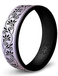 Knot Theory Floral Silicone Ring in Lavender Purple