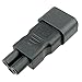 ACA1016 IEC C5 Laptop Connector to IEC C14 3 Prong Plug Adapter with UL Certification. Allows You to Convert Your Laptop to The Standard IEC 3 Prong Cord.
