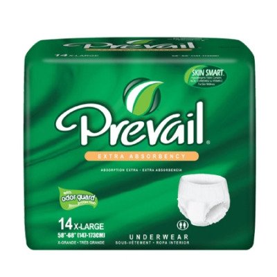 MCK82143101 - Adult Absorbent Underwear Prevail Extra Pull On X-Large Disposable Moderate Absorbency