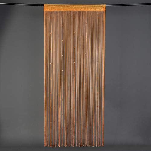 Holrea 200cm x 100cm Decorative Beaded String Curtain Room Divider Window Fly Screen Sparkly Door Window Rhinestone Beads Tassel Screen Panel Beaded String Curtain Orange