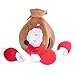ZippyPaws Holiday Santa's Gift Bag Burrow Squeaky Plush Hide and Seek Dog Toy