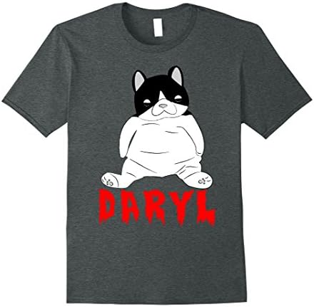 Mens Daryl Plush Cat T Shirt Large Dark Heather