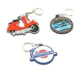 Mouse Over Image to Zoom 3 Rubber Vespa Motorcycle Keychain Key Ring