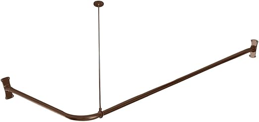 Amazon Com 72 X 48 Oil Rubbed Bronze L Corner Shower Rod