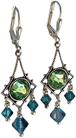 Chandelier Earrings for Women with Crystal by Swarovski with Jewelry Gift Box for Holidays