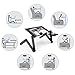 SLYPNOS Adjustable Laptop Stand Folding Portable Standing Desk Cooling Ventilated Aluminum Laptop Riser Tablet Holder Notebook Tray with Cooling Fans, Detachable Mouse Tray for Desk Bed Couch, Blackthumb 1