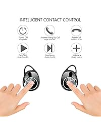 HANGRUI Auriculares inalámbricos Bluetooth Auriculares inalámbricos Deporte Auriculares HD Micrófono Bluetooth Juego de Auriculares 3D Estéreo Hi Fi Sonido Inalámbrico Auriculares Deporte Auriculares Impermeables Bluetooth 5.0 Sonido IPX7