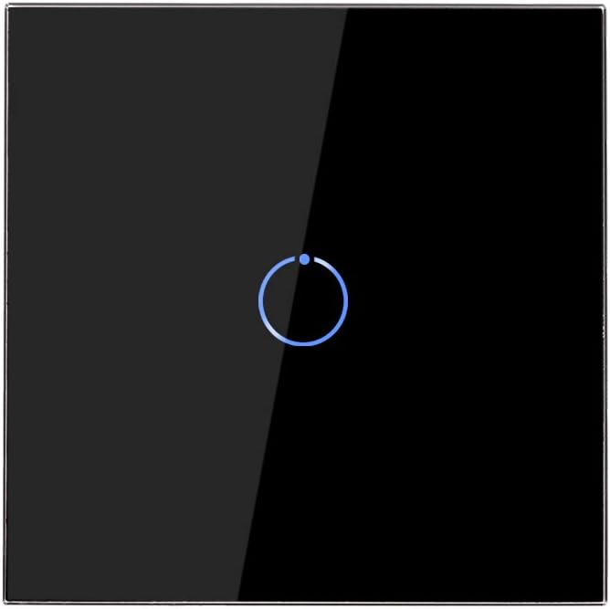 CNBINGO Touch Light Switch, Black Single Light Switch, Tempered Glass Panel with LED Backlight, No Neutral Wire Required - Image 5