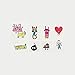 Tattly Temporary Tattoos Happy Doodles Set, 1 Ounce