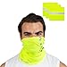 High Visibility Reflective Safety Face Clothing - Neck Gaiter, Bandana Dust Mask, Sun Shade Shield, Headwear (YELLOW) (3)