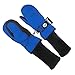 SoSoft Chakka Snowblokka Waterproof Stay On Nylon Kid's Snow Mittens with Extra Long Sleeve, Blue Medium