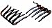 Parcelona French Crab Interlocking Large Celluloid Shell Hair Clip Side Comb Approx. 3.5 Inches