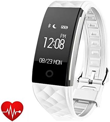 Smart Bracelet , Waterproof Activity Tracker with Heart Rate Sleep Monitor for Android and IOS Phone (White)