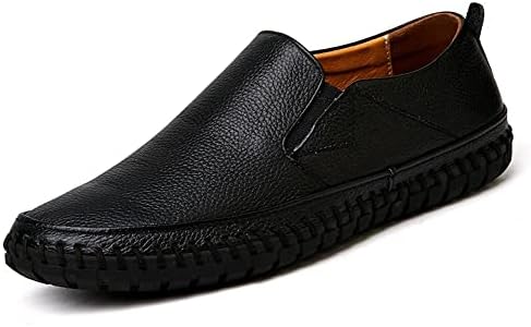 Men's Genuine Leather Loafers - Comfortable Slip-On Driving Shoes For Casual Wear