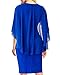 ABYOXI Midi Dreeses,Women 3/4 Sleeve Wear to Work Business Belted Zipper Cocktail Dress Royal Blue M