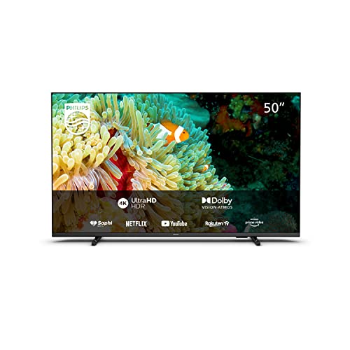 Philips 50PUS7607/12 50-Inch 4K LED TV | UHD & HDR10+ | Dolby Vision & Dolby Atmos | Google Assistant & Alexa Compatible [Energy Class F]