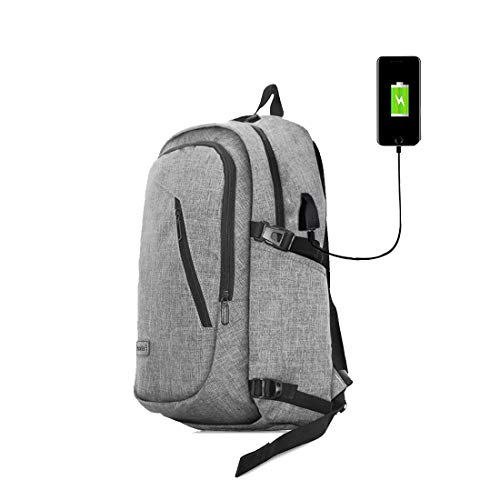 Travel Bag Laptop Case Backpack Anti-Theft Water Resistant Laptop Backpack School College Bag with USB Charging Eerphone Port,Fits Under 15.6 Inch Laptop or Netbook for Men and Women