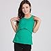 kaifongfu Pregnant T-Shirt, Maternity Clothes Nursing Tops Breastfeeding Vest T-Shirt (Regular, Green)