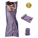 Travel and Camping Sheet Sleeping Bag Liner - Lightweight Compact and Portable Adult Sleeping bag- Ideal for Traveling,Hostels and Camping